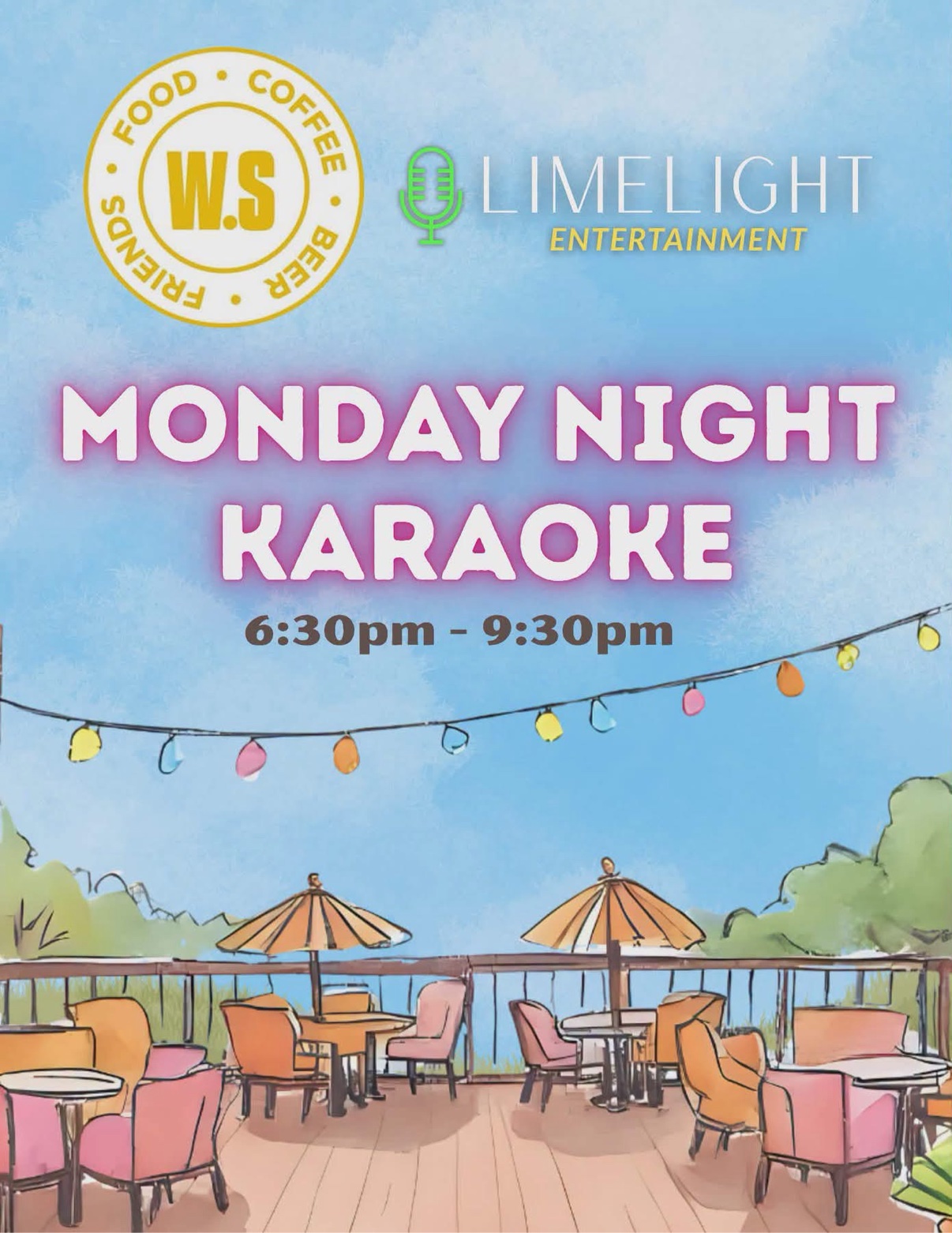 Monday karaoke flyer